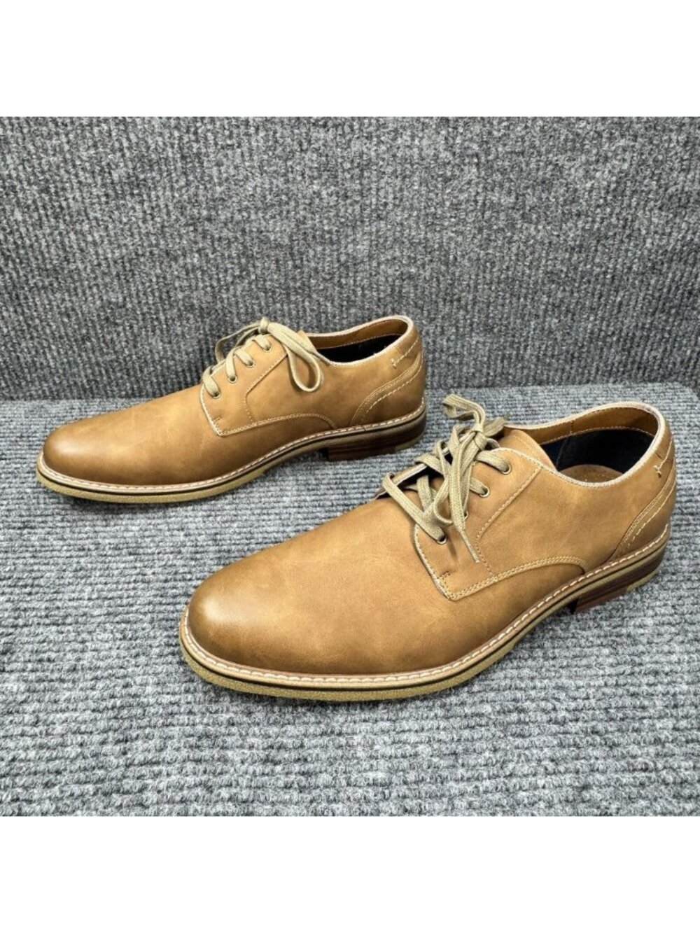 Dockers Shoes Mens 12 Tan Brown Bronson Oxford Lace Up Casual Dress Gum Sole